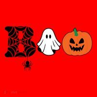 Boo Halloween Pumpkin Festive Santa Hat thumb 1