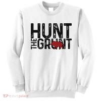 Boar Hog Pig Hunting Hunt The Grunt Funny Hog Hunter Sweatshirt thumb 0