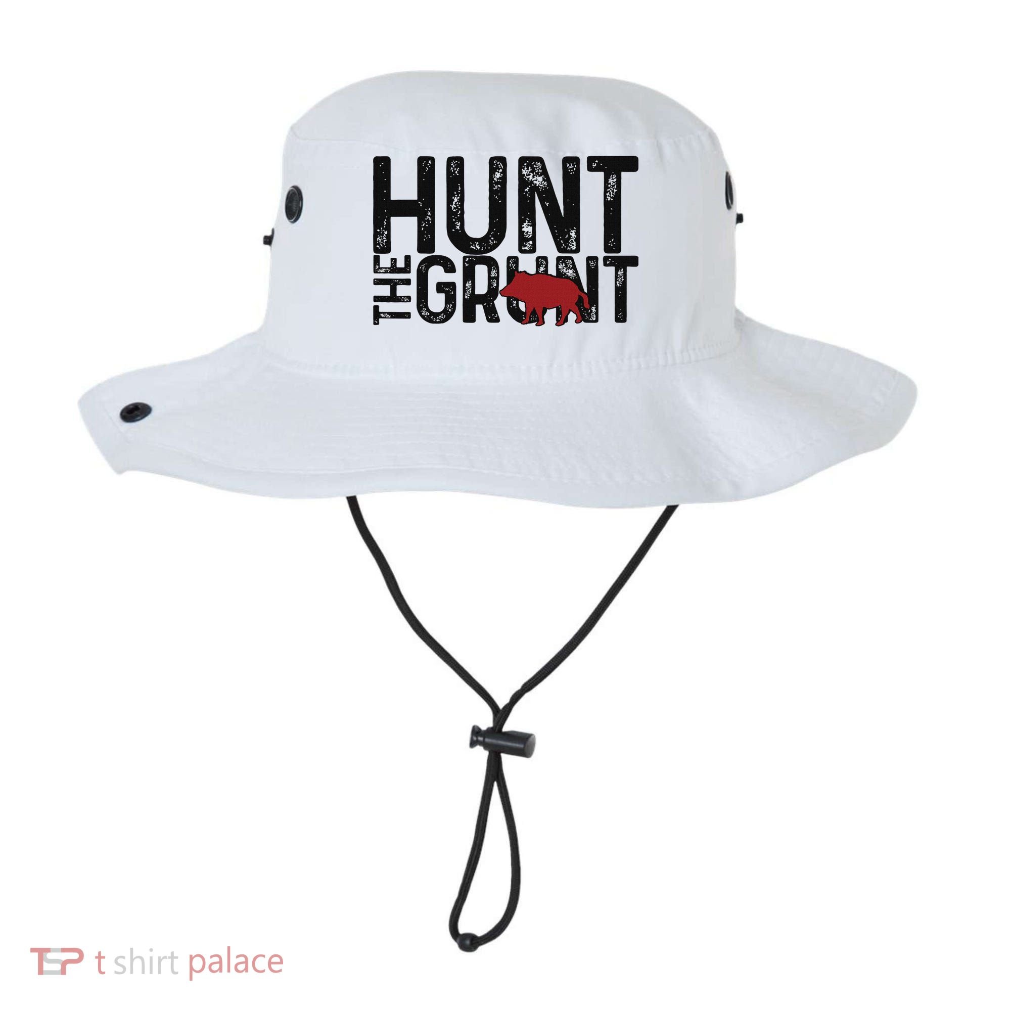 Boar Hog Pig Hunting Hunt The Grunt Funny Hog Hunter Bucket Hat