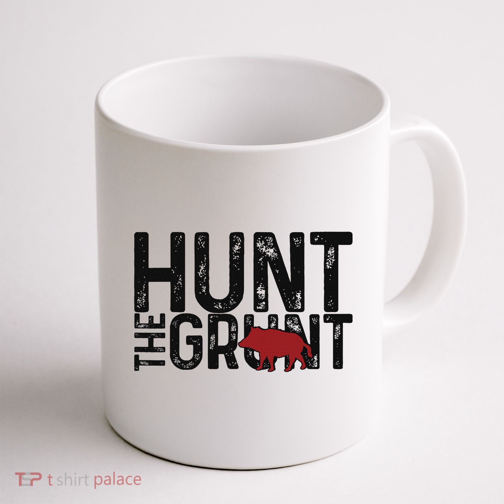 Boar Hog Pig Hunting Hunt The Grunt Funny Hog Hunter Coffee Mug