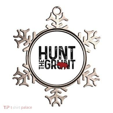 Boar Hog Pig Hunting Hunt The Grunt Funny Hog Hunter Ornament