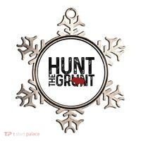 Boar Hog Pig Hunting Hunt The Grunt Funny Hog Hunter Ornament thumb 0