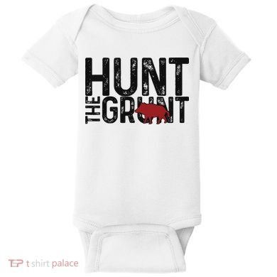 Boar Hog Pig Hunting Hunt The Grunt Funny Hog Hunter Baby Bodysuit