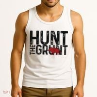 Boar Hog Pig Hunting Hunt The Grunt Funny Hog Hunter Tank Top thumb 3