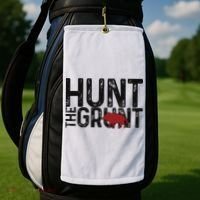 Boar Hog Pig Hunting Hunt The Grunt Funny Hog Hunter Golf Towel thumb 2