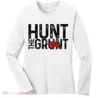 Boar Hog Pig Hunting Hunt The Grunt Funny Hog Hunter Women's Long Sleeve Shirt thumb 0