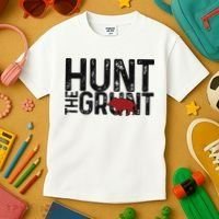Boar Hog Pig Hunting Hunt The Grunt Funny Hog Hunter Kids T-Shirt thumb 3