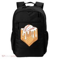 Baseball Home Plate Drip Ice Cream Spinkle Baseball Home Plate Ice Cream Drip Fun Sports Lover Backpack thumb 0