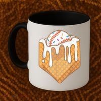 Baseball Home Plate Drip Ice Cream Spinkle Baseball Home Plate Ice Cream Drip Fun Sports Lover Coffee Mug thumb 2
