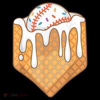 Baseball Home Plate Drip Ice Cream Spinkle Baseball Home Plate Ice Cream Drip Fun Sports Lover Coffee Mug thumb 5