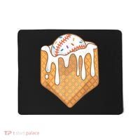 Baseball Home Plate Drip Ice Cream Spinkle Baseball Home Plate Ice Cream Drip Fun Sports Lover Mousepad thumb 0