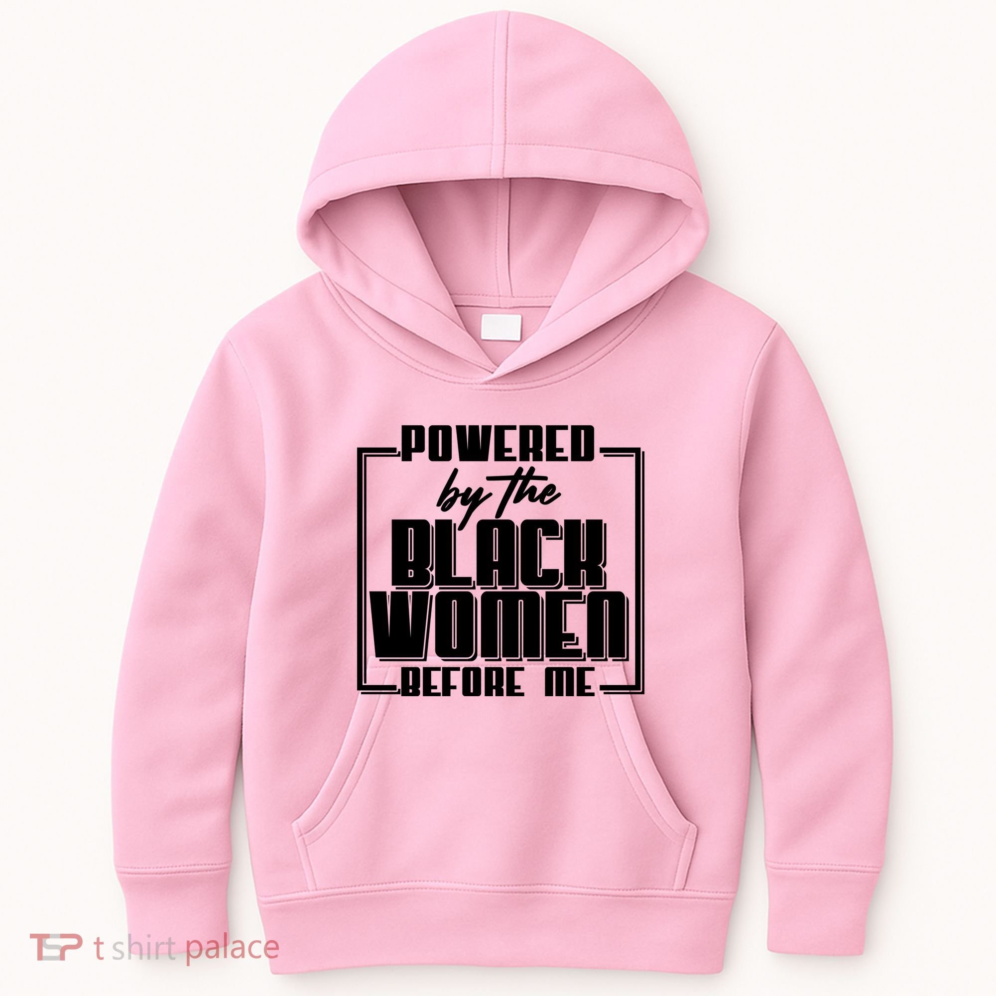Black History Powered By The Black Women Before Me Kids Hoodie