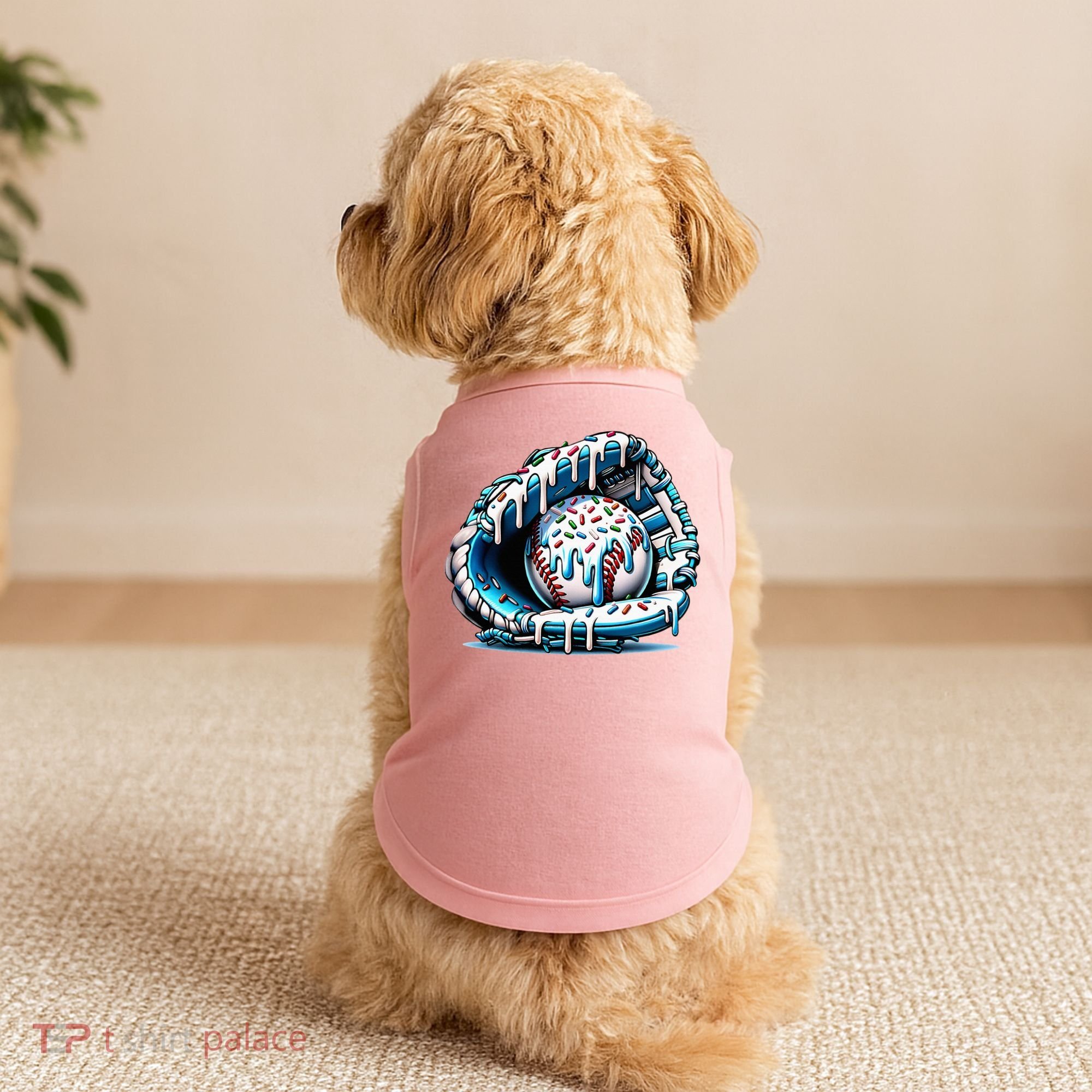 Baseball Home Plate Drip  Doggie Tank