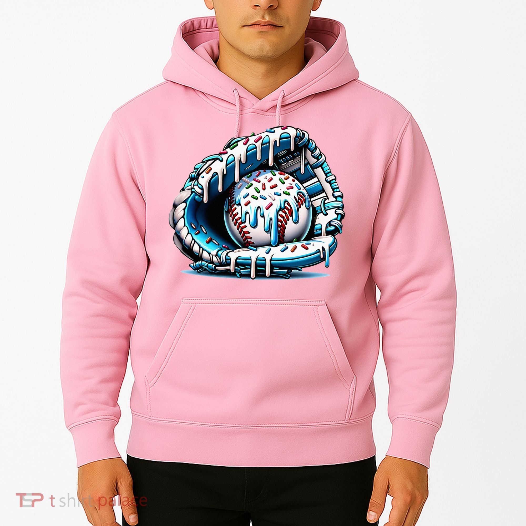 Baseball Home Plate Drip  Hoodie
