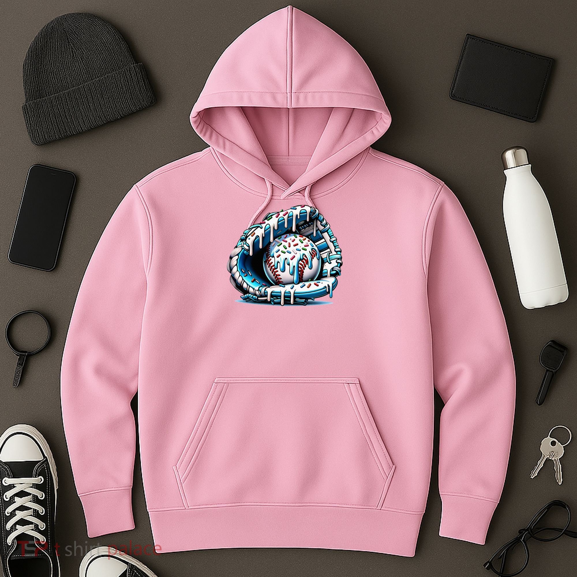 Baseball Home Plate Drip  Hoodie