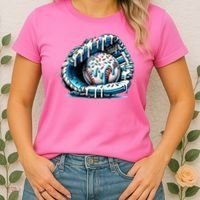Baseball Home Plate Drip  Women's T-Shirt thumb 2