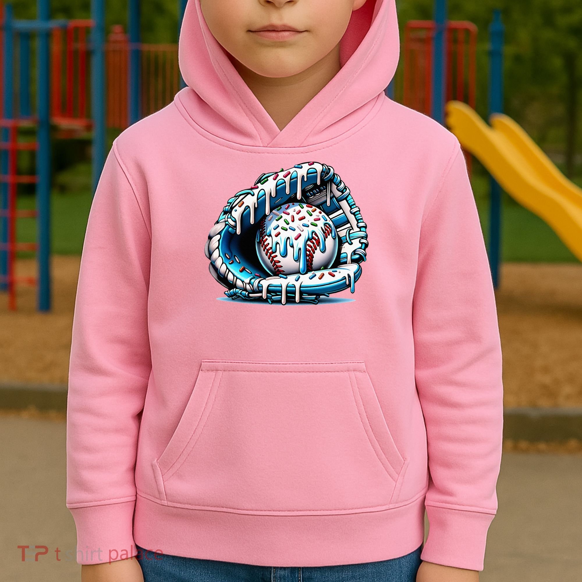 Baseball Home Plate Drip  Kids Hoodie