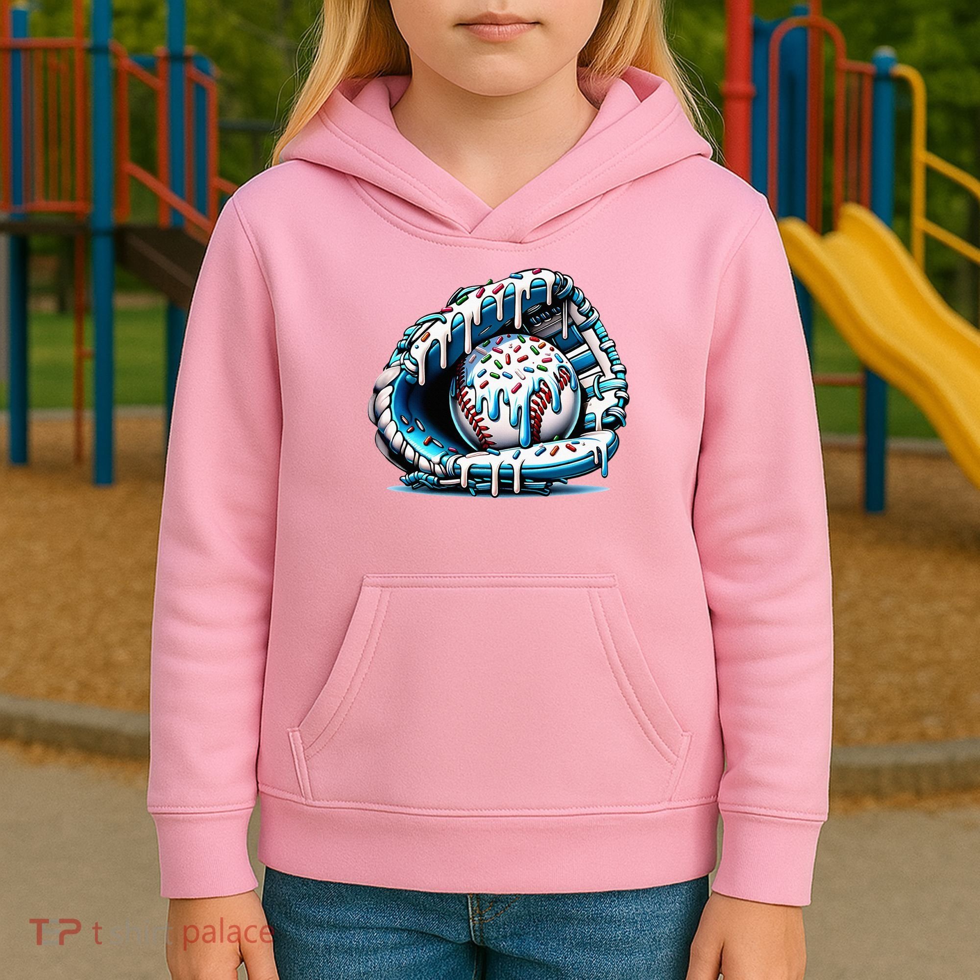 Baseball Home Plate Drip  Kids Hoodie