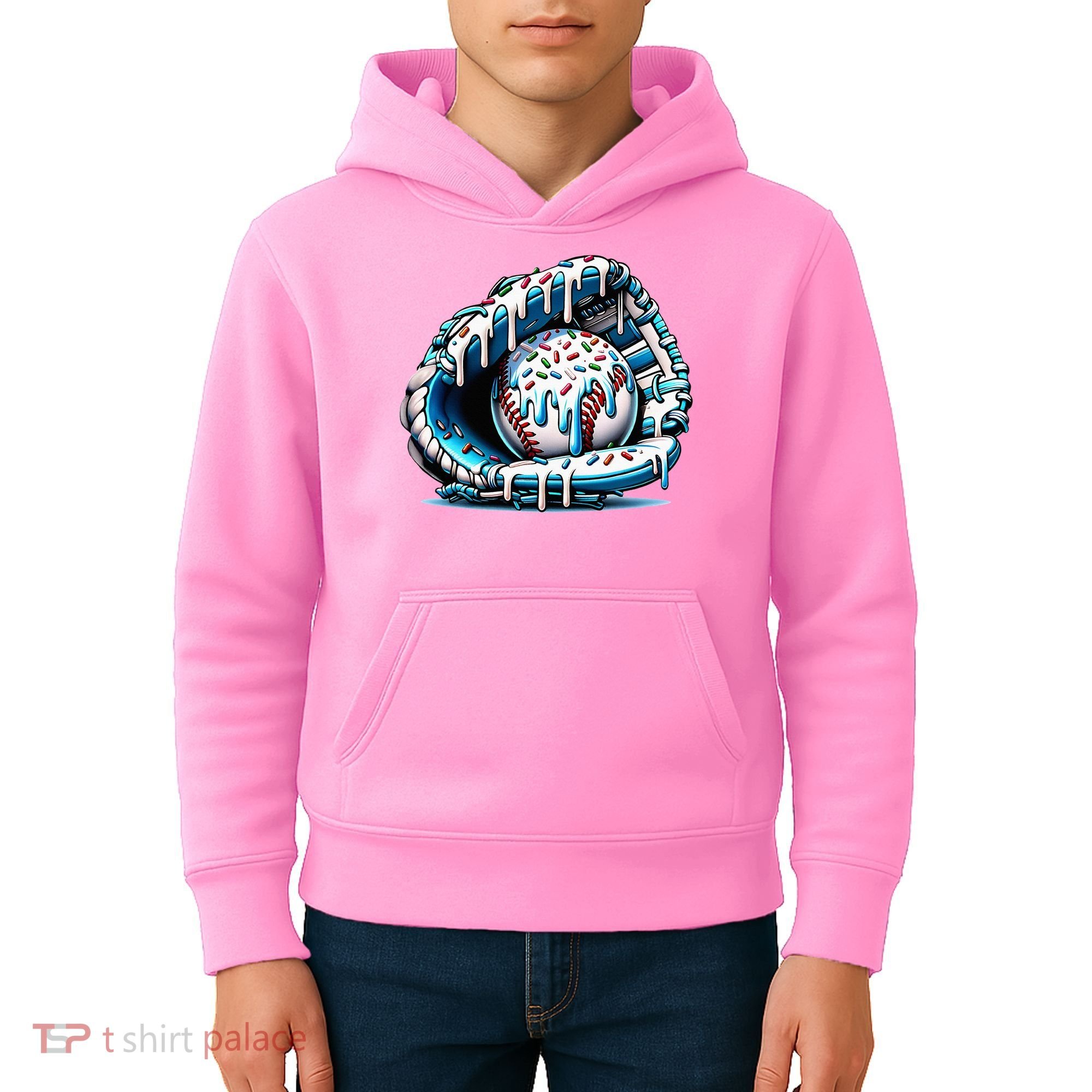 Baseball Home Plate Drip  Kids Hoodie
