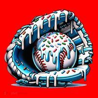 Baseball Home Plate Drip  Santa Hat thumb 1
