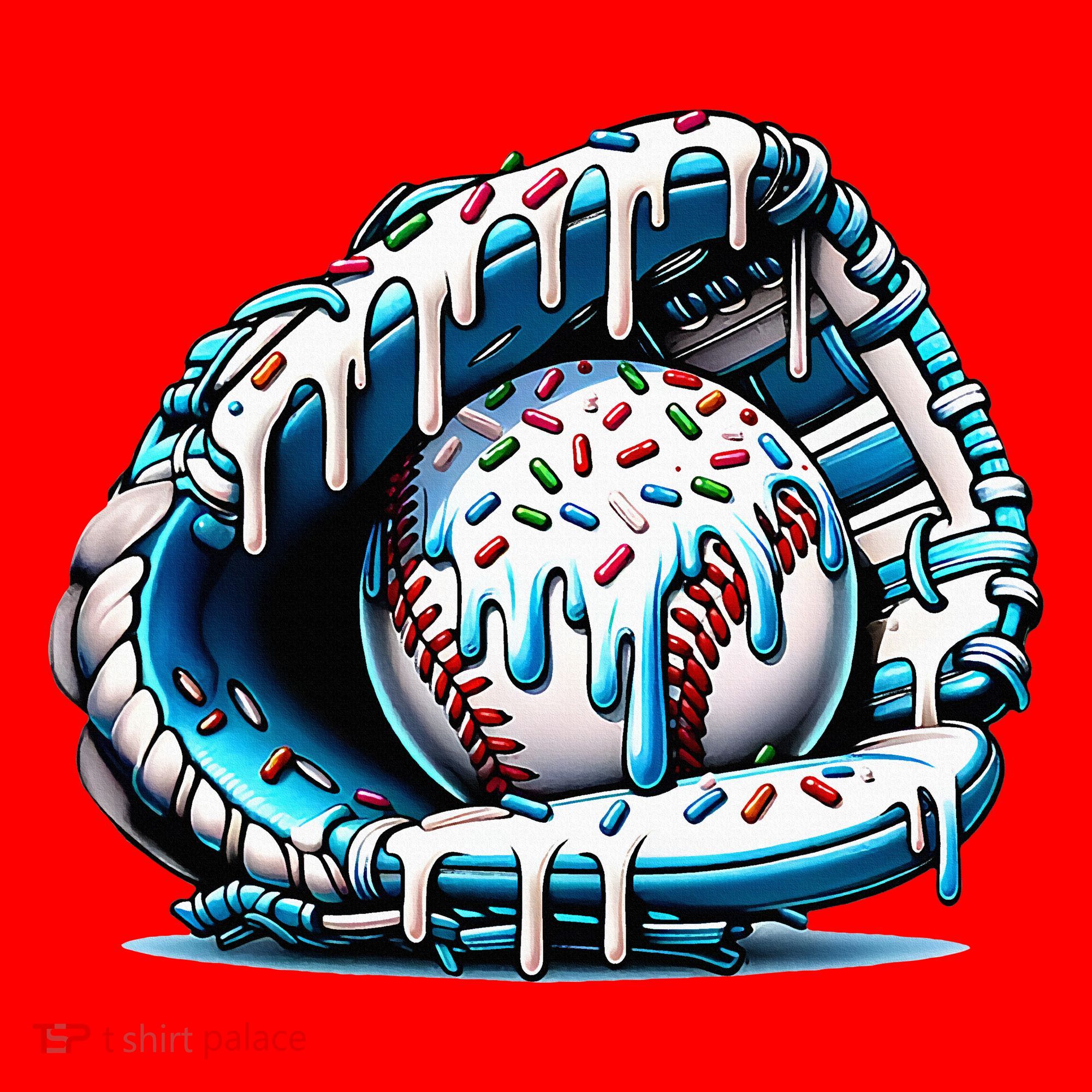 Baseball Home Plate Drip  Santa Hat