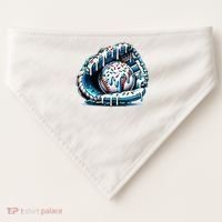 Baseball Home Plate Drip  USA-Made Doggie Bandana thumb 0