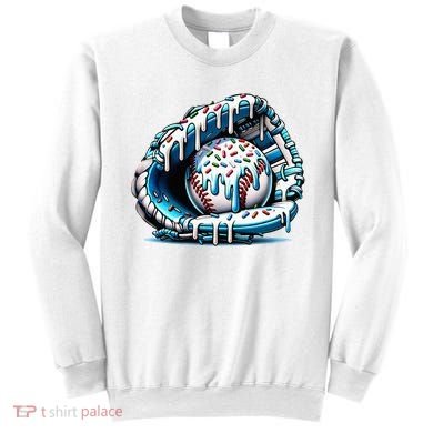 Baseball Home Plate Drip  Sweatshirt
