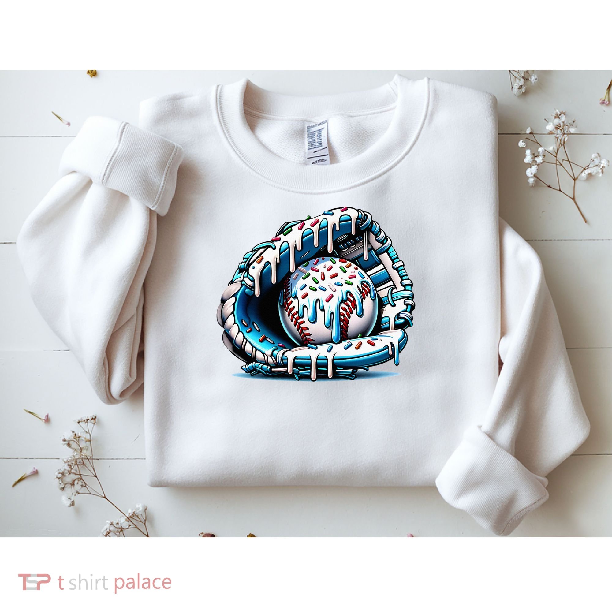 Baseball Home Plate Drip  Sweatshirt