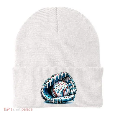 Baseball Home Plate Drip Beanie