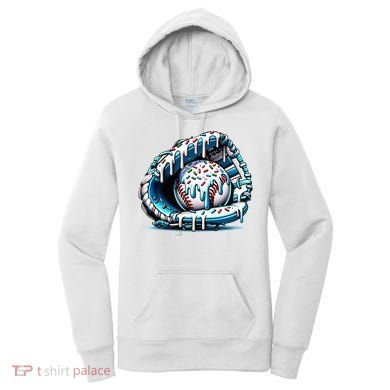 Baseball Home Plate Drip  Women's Hoodie