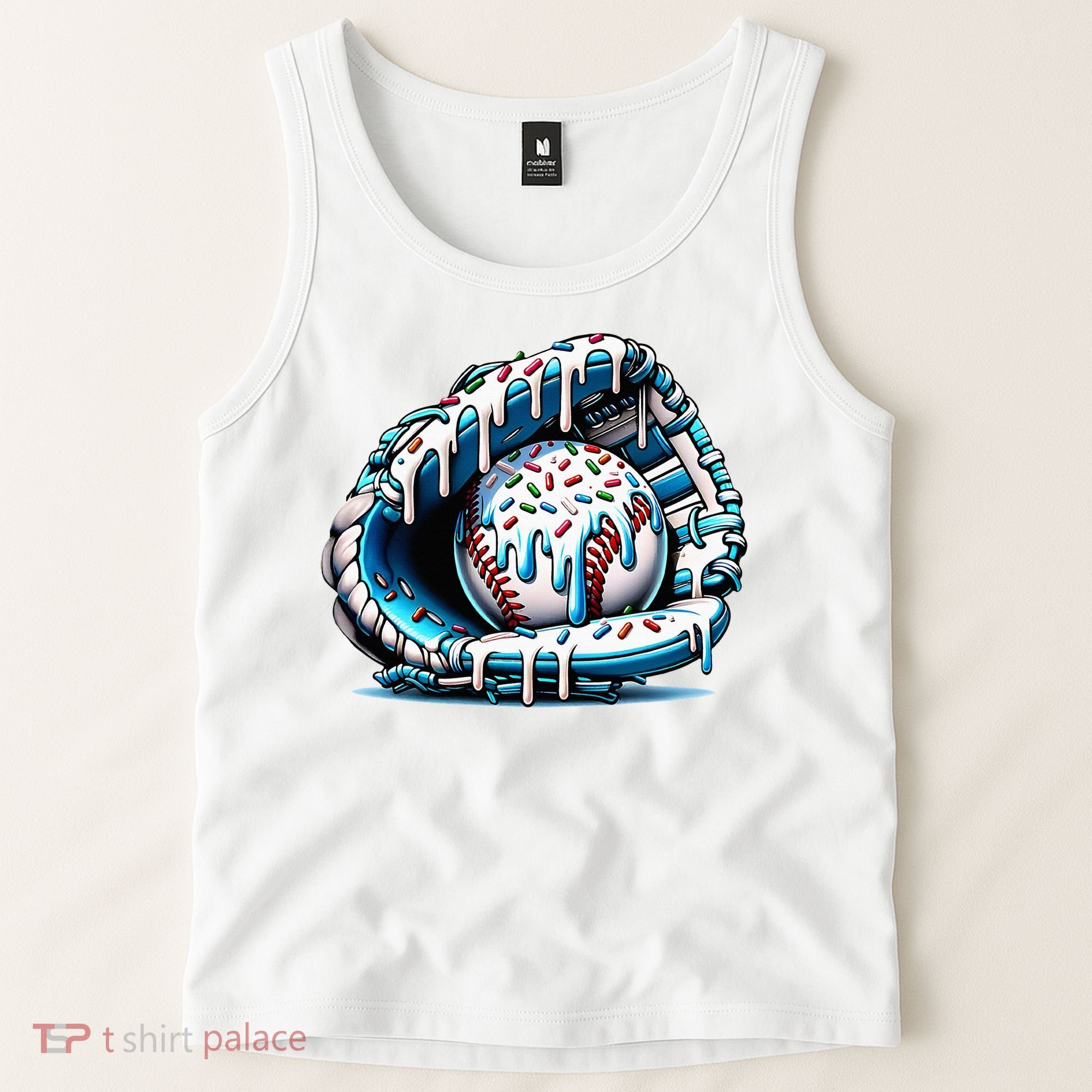 Baseball Home Plate Drip  Tank Top