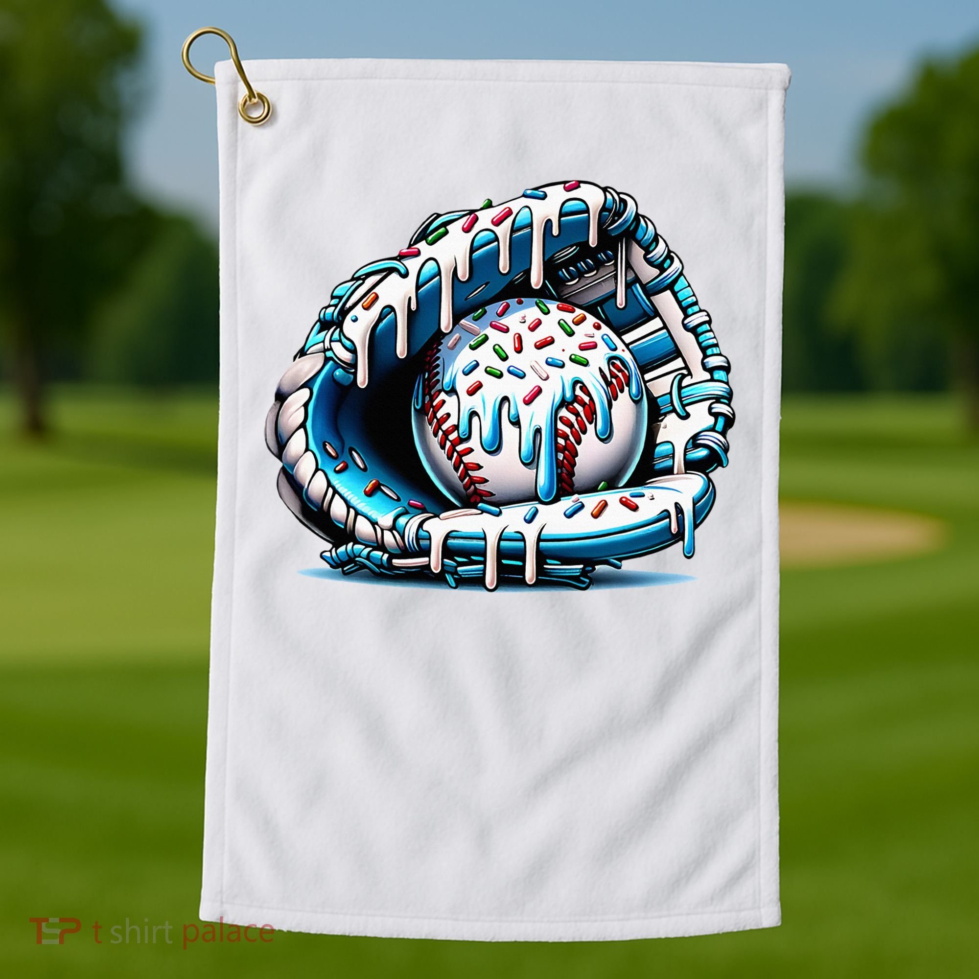Baseball Home Plate Drip  Golf Towel