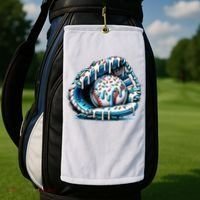 Baseball Home Plate Drip  Golf Towel thumb 2