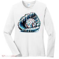 Baseball Home Plate Drip  Women's Long Sleeve Shirt thumb 0