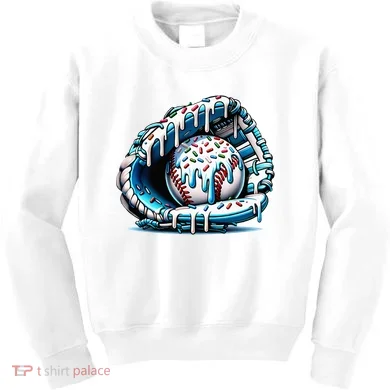 Baseball Home Plate Drip  Kids Sweatshirt