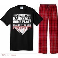 Baseball Home Plate Drip For Respect The Drip Ice Cream Pajama Set thumb 0