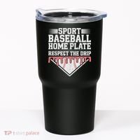 Baseball Home Plate Drip For Respect The Drip Ice Cream Tumbler thumb 0