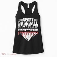 Baseball Home Plate Drip For Respect The Drip Ice Cream Women's Tank Top thumb 0