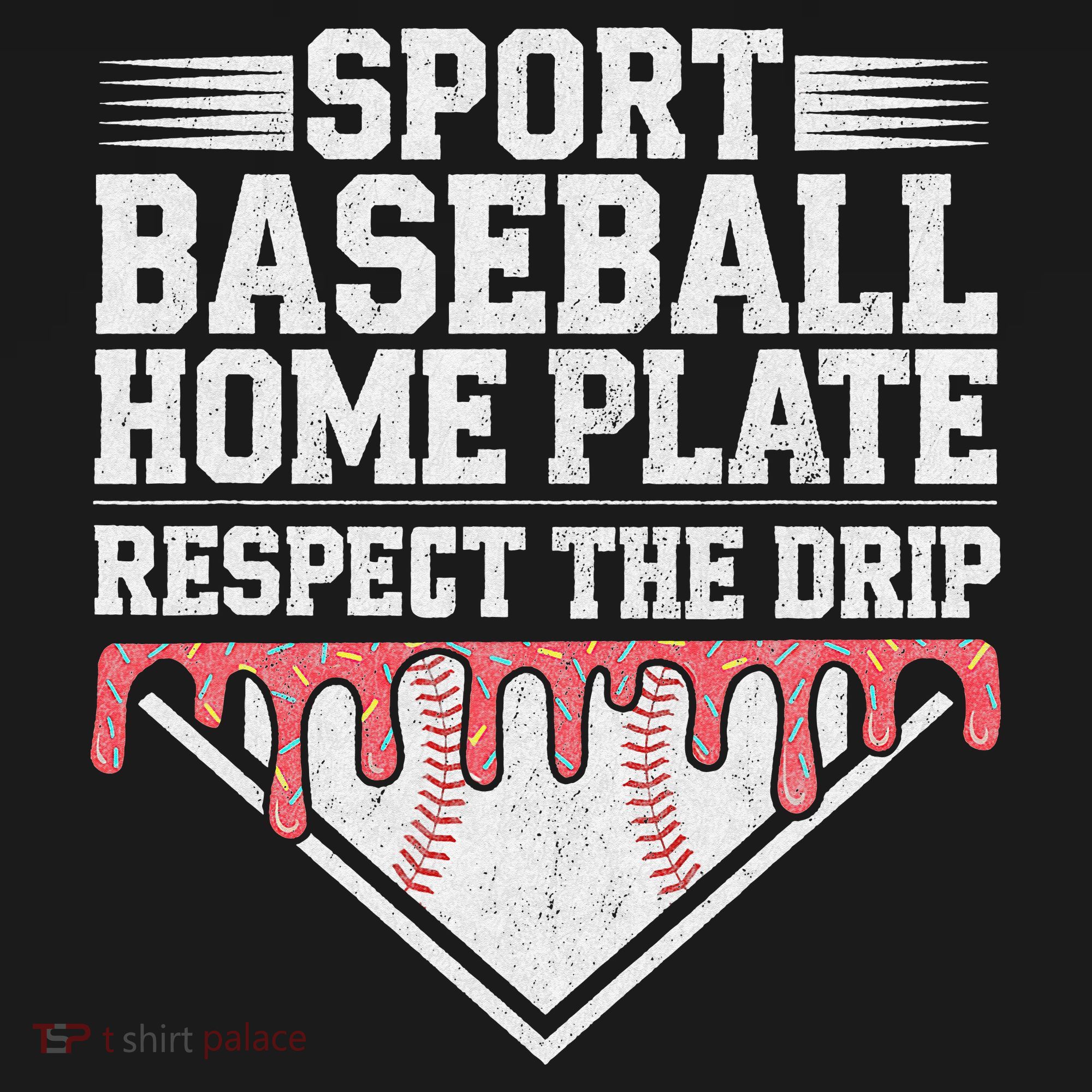 Baseball Home Plate Drip For Respect The Drip Ice Cream Women's Tank Top