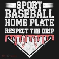 Baseball Home Plate Drip For Respect The Drip Ice Cream Baby Bodysuit thumb 2