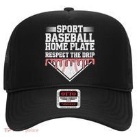 Baseball Home Plate Drip For Respect The Drip Ice Cream Hat thumb 0