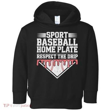 Baseball Home Plate Drip For Respect The Drip Ice Cream Toddler Hoodie