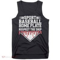 Baseball Home Plate Drip For Respect The Drip Ice Cream Tank Top thumb 0