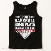 Baseball Home Plate Drip For Respect The Drip Ice Cream Tank Top thumb 2