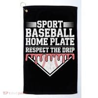 Baseball Home Plate Drip For Respect The Drip Ice Cream Golf Towel thumb 0