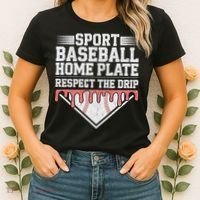 Baseball Home Plate Drip For Respect The Drip Ice Cream Women's T-Shirt thumb 2