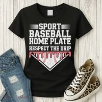 Baseball Home Plate Drip For Respect The Drip Ice Cream Women's T-Shirt thumb 3