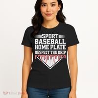 Baseball Home Plate Drip For Respect The Drip Ice Cream Women's T-Shirt thumb 4