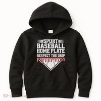 Baseball Home Plate Drip For Respect The Drip Ice Cream Kids Hoodie thumb 0