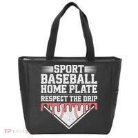 Baseball Home Plate Drip For Respect The Drip Ice Cream Tote Bag thumb 0